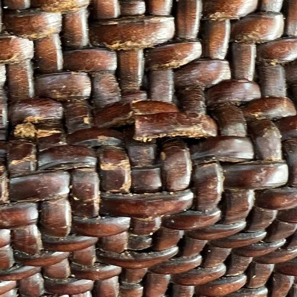 Brighton Crossbody Bag Woven Croc Embossed Brown Leather Metal Detail on Flap - Picture 8 of 16